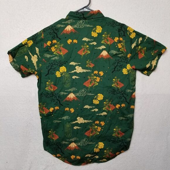 Boba Fett Tee Japanese Button Up Shorty Sleeve Lucas film Star Wars Medium Green - Picture 9 of 12